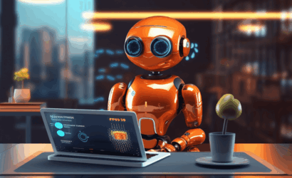 68075980f52431221f146d20_a_digital_chatbot_window_overlaying_a_customer_service_desk
