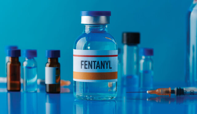 simulated vial of fentanyl