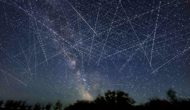 The Satellite Strewn Sky