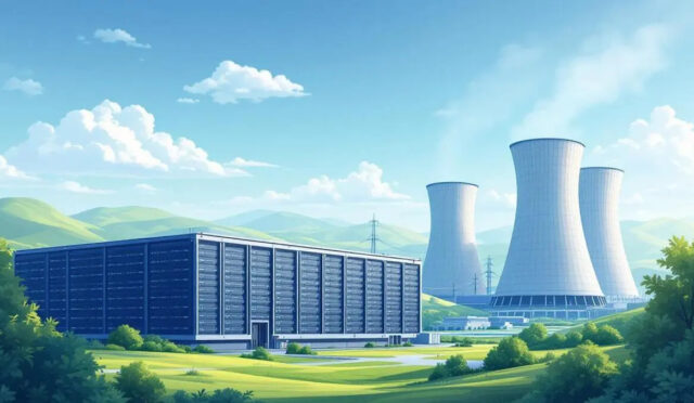 compatible_realistic-illustration-large-data-center-next-to-nuclear-power-plant-cooling-towers-green-landscape