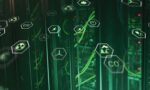 Image,Of,Eco,Icons,And,Digital,Data,Processing,Over,Computer