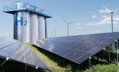 Green hydrogen storage concept. Hydrogen production from renewable energy sources