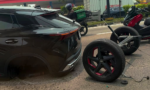 Chery SUV rear axle broken off AEON Tebrau